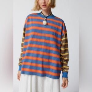 BDG Spencer Stripe Long Sleeve Tee (M)